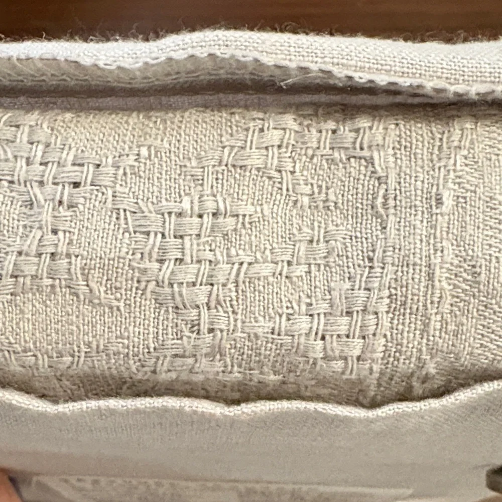 1 Wamsutta Vintage Textured Jacquard Sham Standard Natural Fabric Cotton Linen